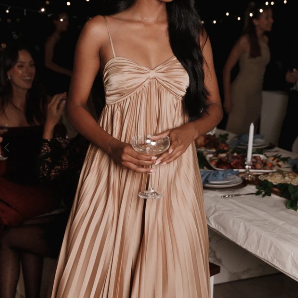 Gold Petal & Pup Dress